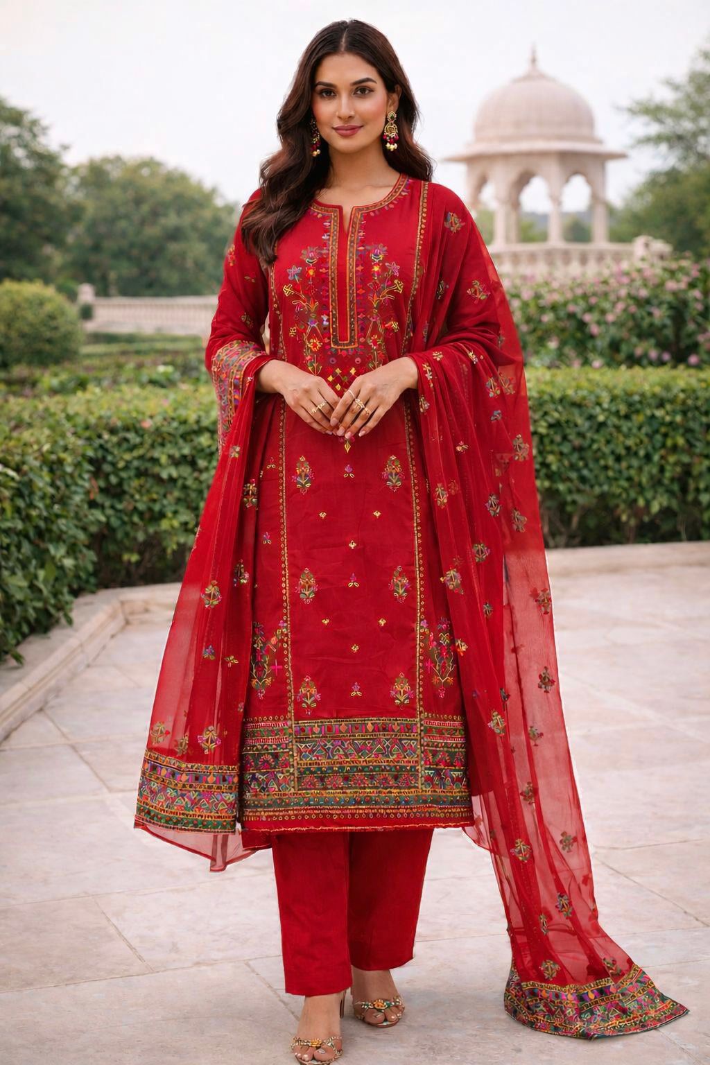 Kashmiri Gala Embroidered Lawn 3PC Suit