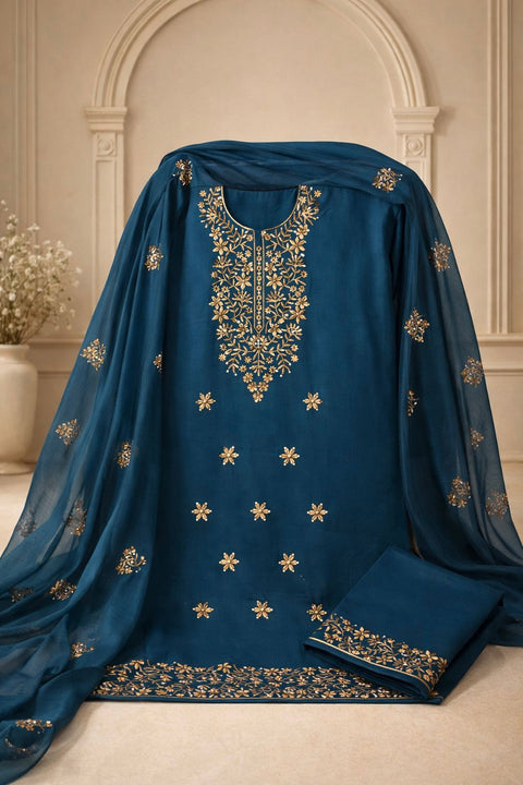 Phulkari Sitara Embroidered Lawn 3PC Suit