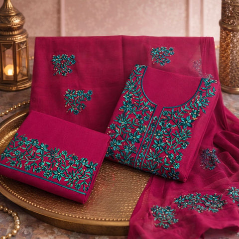 Phulkari Sitara Embroidered Lawn 3PC Suit