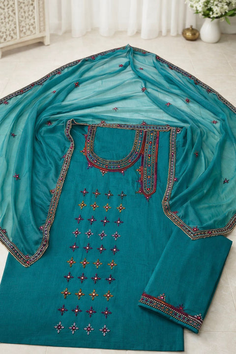 Original Balochi Mirror Work Angrakha 3PC Suit
