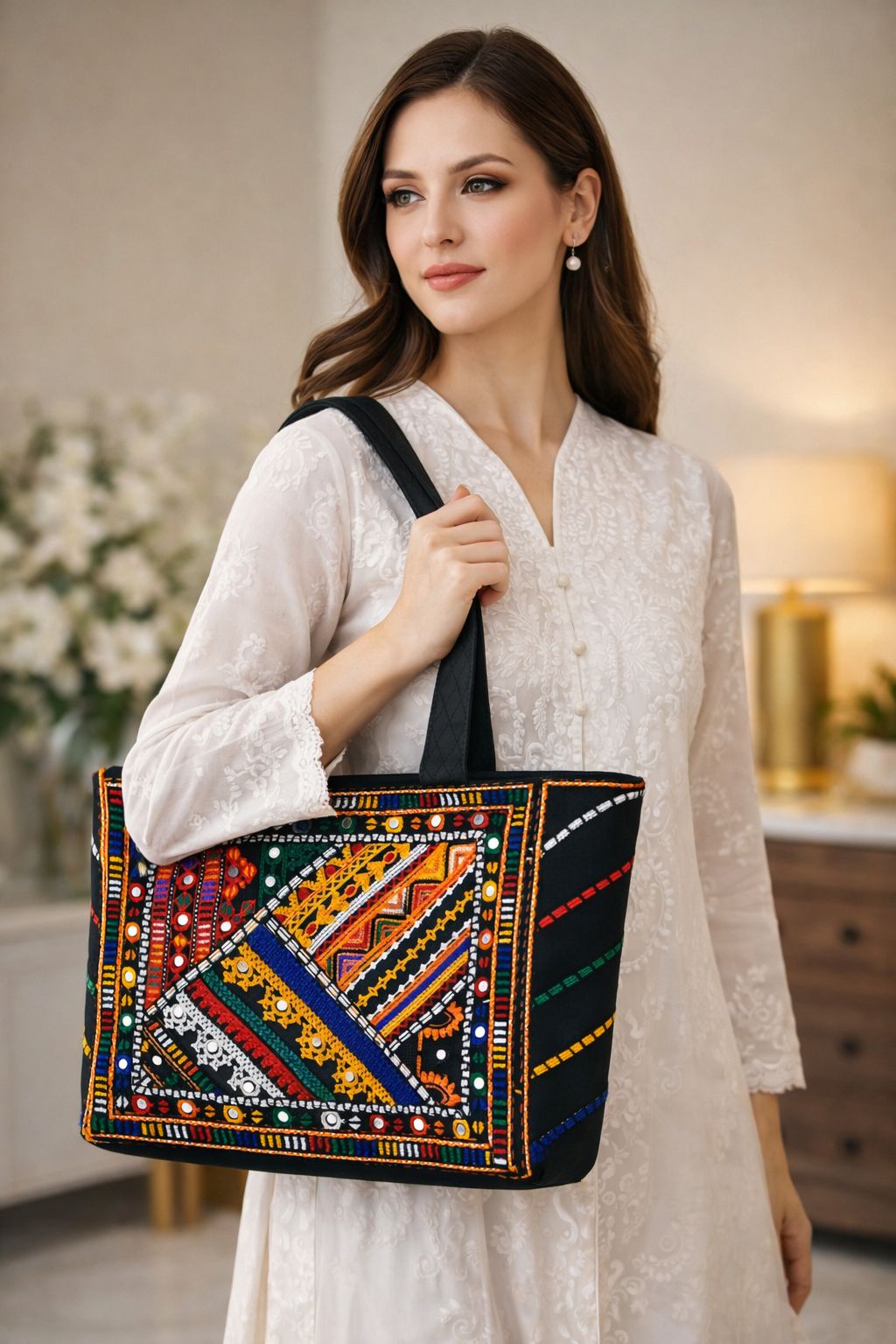 Antique Embroidered Tokri Hand Bag 👜