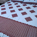 Arii Embroidery Bunches Style King Size Bedsheet Set
