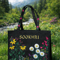 Traditional Jute Fabric Branded Floral Embroidered Hand Bag 👜
