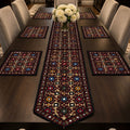 Fancy Antique Traditional Multi Arri Sitara Embroidered 7PC Dining Table Set