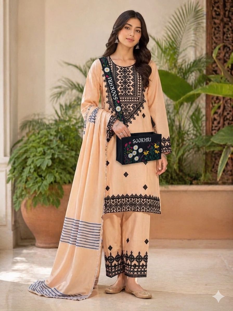 Sookhri Cross Body Floral Embroidered Jute Fabric Bag ✨