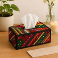 Antique Multi Embroidered Tissue Box Cover